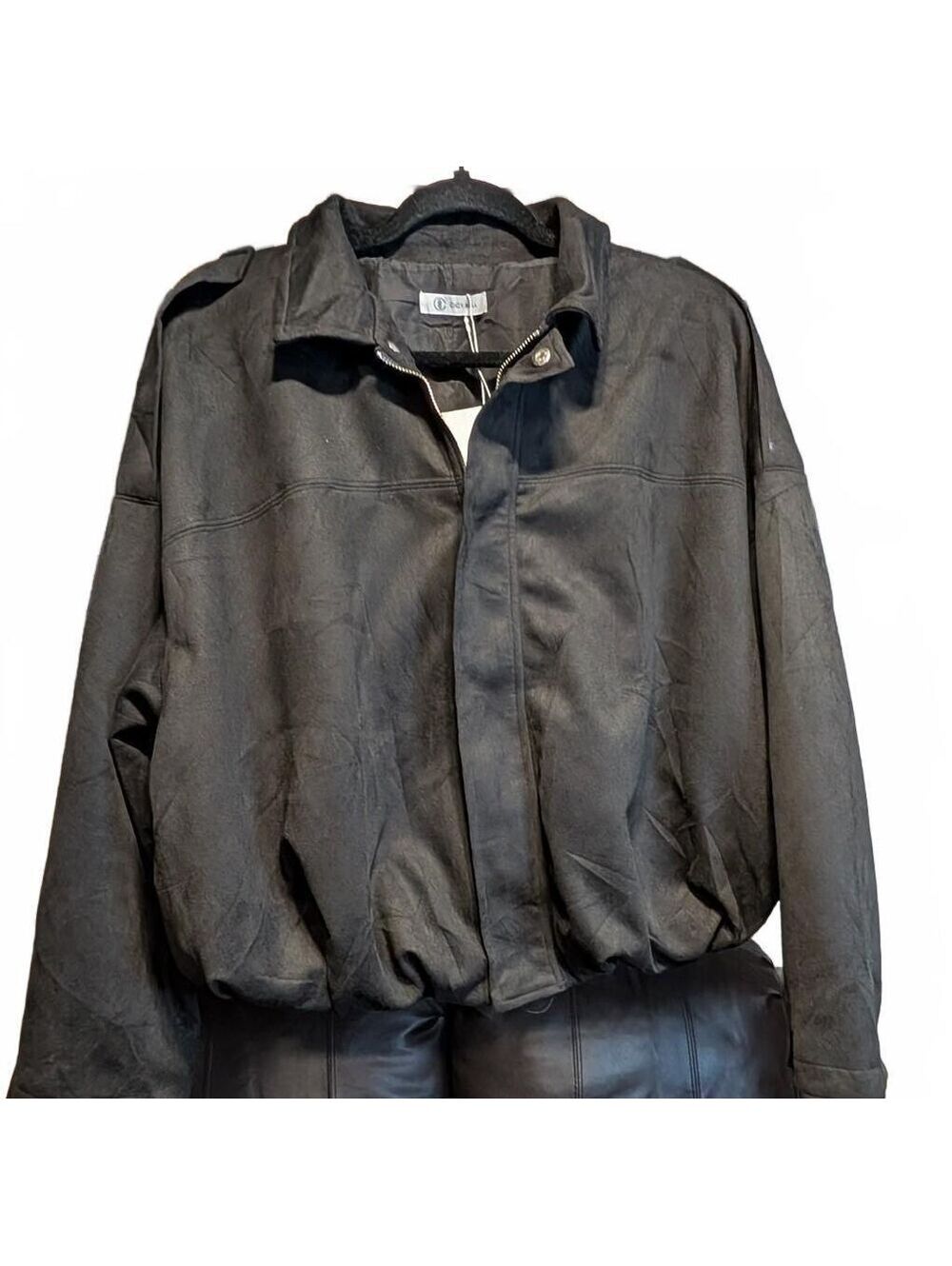 Cicy Bell Black Polyester Bomber Jacket Size S